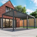 Nova - Titan Aluminium Pergola - 6m x 3m Rectangular - Grey