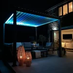 Nova - Titan LED Pergola -  3m x 3m Square - Grey