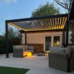 Nova - Titan LED Pergola -  4m x 3m Rectangular - Grey